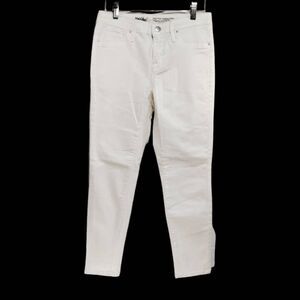 Mossimo White High Rise Jegging Crop Jeans Sz 0 Stretchy Denim